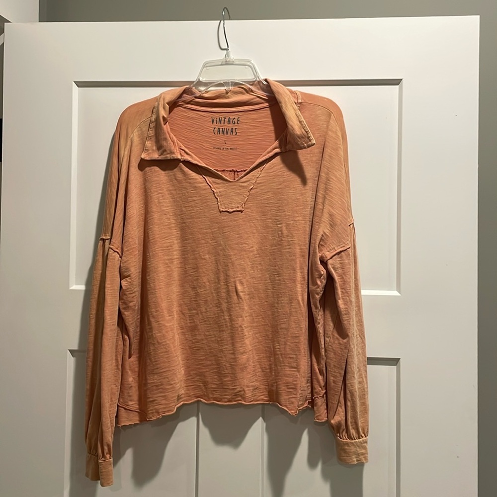 Vintage Canvas Washed Long Sleeve Tee